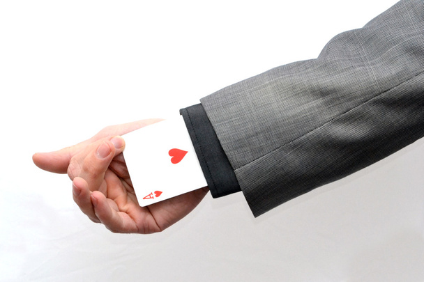 Άσσος κάρτα που διαθέτει ο άνθρωπος των επιχειρήσεων - Φωτογραφία, εικόνα