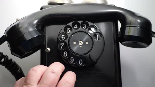 Nervous fingers tapping on rotary phone - Footage, Video