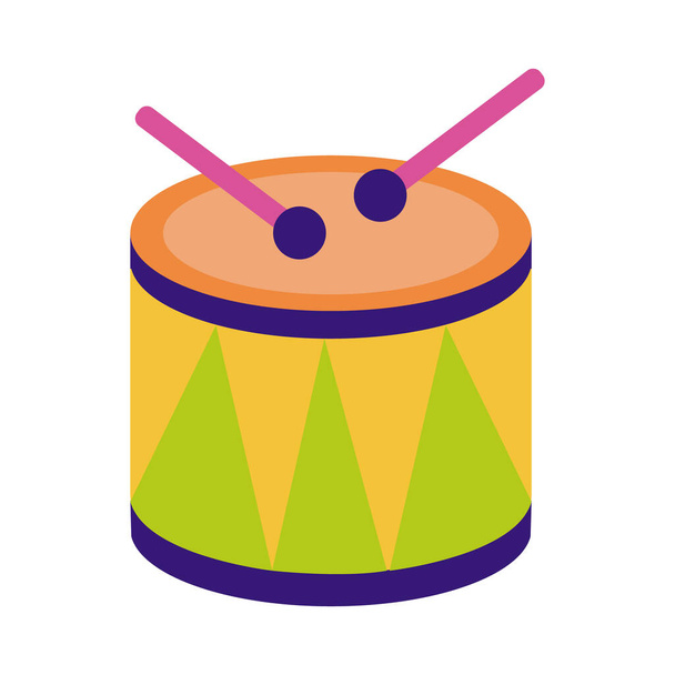 instrumento de tambor iconos de estilo plano - Vector, Imagen