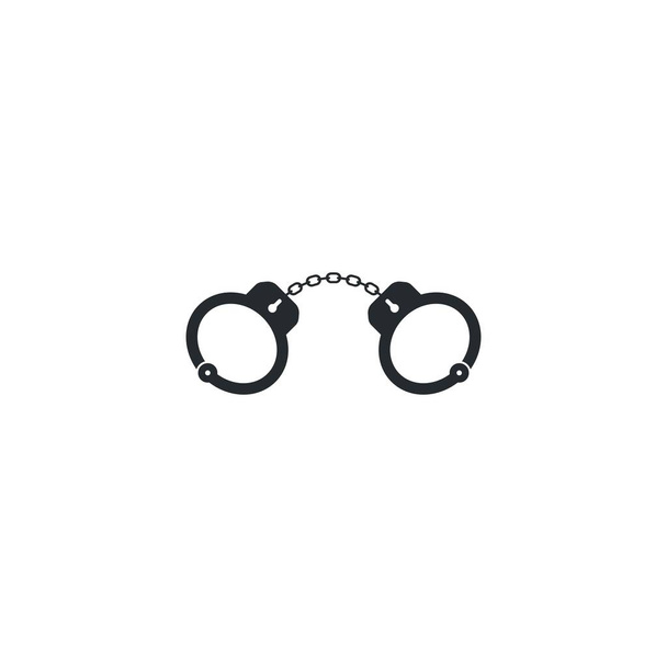 Handcuff simples vetor ícone ilustração em design plano  - Vetor, Imagem
