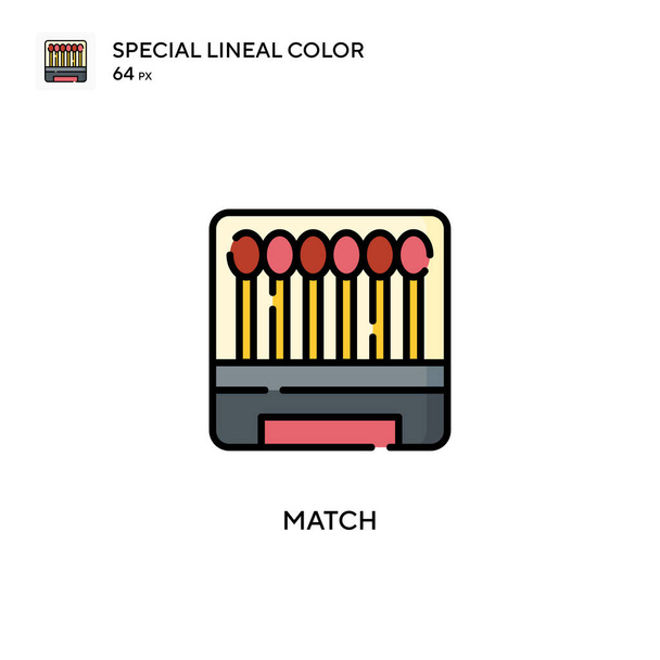 Match Speciális lineáris szín ikon. Illusztráció szimbólum design sablon web mobil UI elem. - Vektor, kép