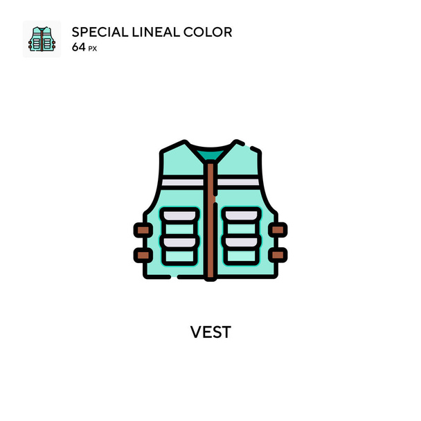 Vest Special піктограма лінійного кольору. Шаблон дизайну символів ілюстрації для елемента інтерфейсу мобільного
. - Вектор, зображення