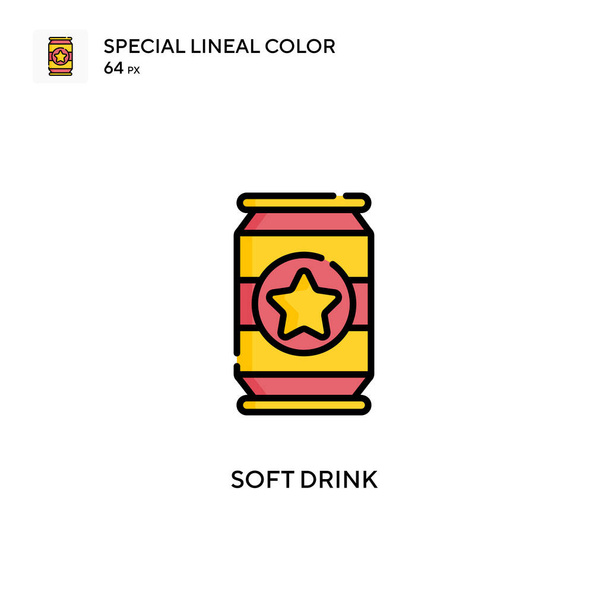 Nealkoholický nápoj Speciální lineární barevná ikona. Šablona návrhu symbolu ilustrace pro webový mobilní prvek uživatelského rozhraní. - Vektor, obrázek
