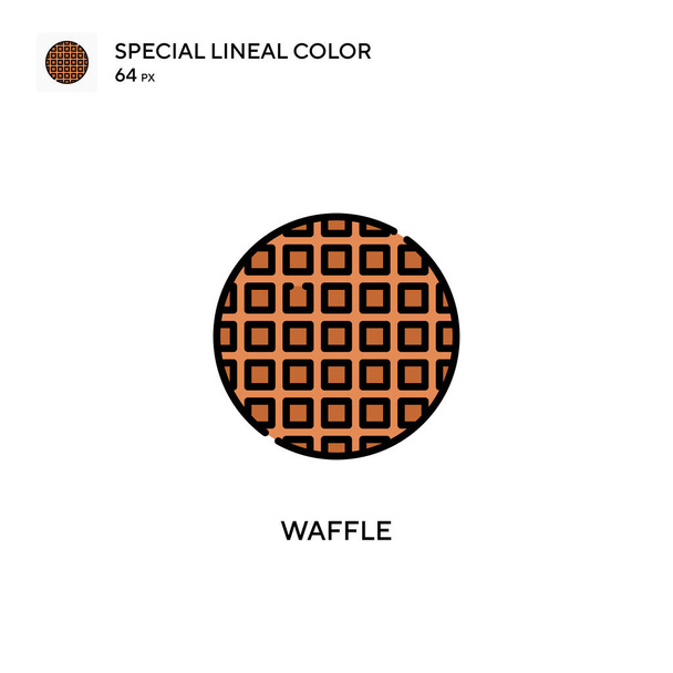 Gofri Különleges lineáris szín ikon. Illusztráció szimbólum design sablon web mobil UI elem. - Vektor, kép