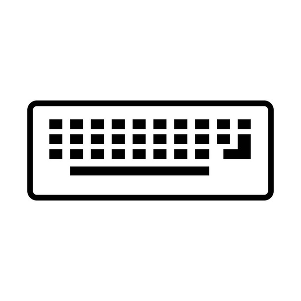 コンピューターキーボードのハードウェアラインスタイルのアイコン - ベクター画像