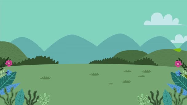 Feldlager Landschaft Animation - Filmmaterial, Video