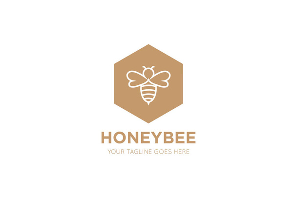 モダンな蜂のロゴとアイコンベクトルイラストデザインテンプレート - ベクター画像