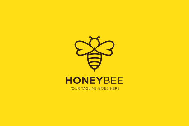 モダンな蜂のロゴとアイコンベクトルイラストデザインテンプレート - ベクター画像