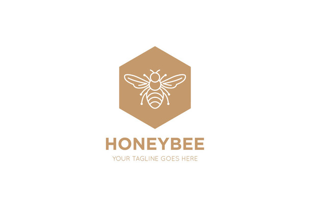 modern bee logo and icon vector illustration design template - Vector, Image