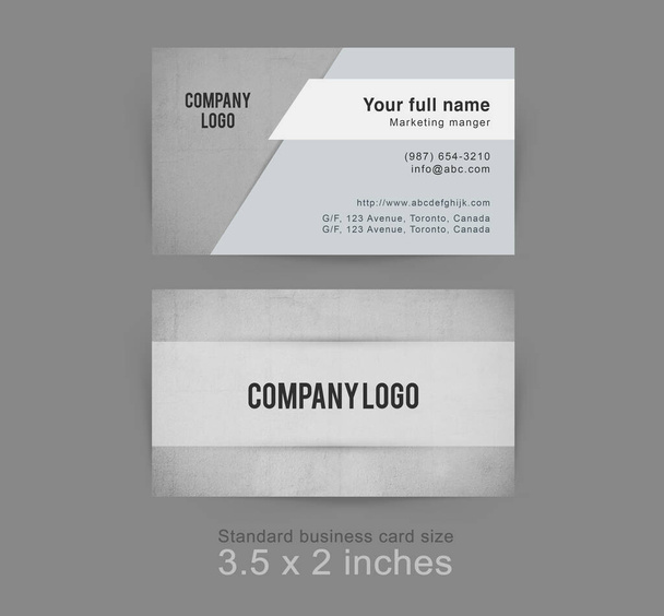 The vector light gray grungy wall modern creative and clean businesscard templat - Vector, Image