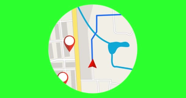 Suivi GPS. Concept de navigation GPS. - Séquence, vidéo