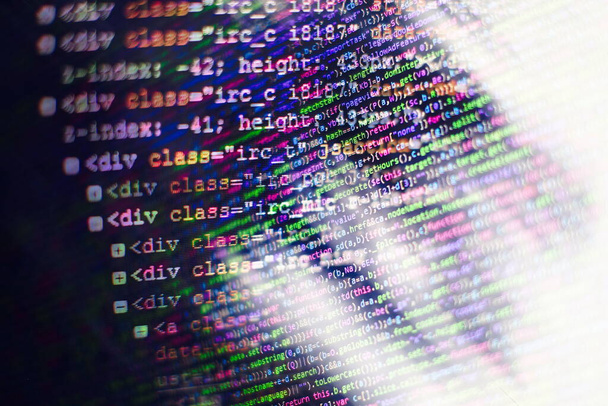 Programación de código abstracto tecnología de fondo de desarrollador de software y script informático. - Foto, imagen