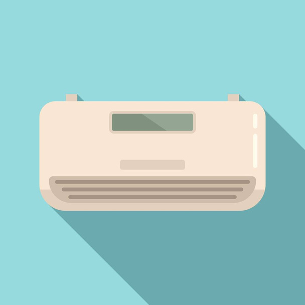 Air climate control icon, flat style - Vector, imagen