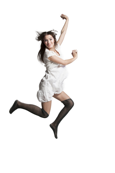 Jumping girl - Foto, afbeelding