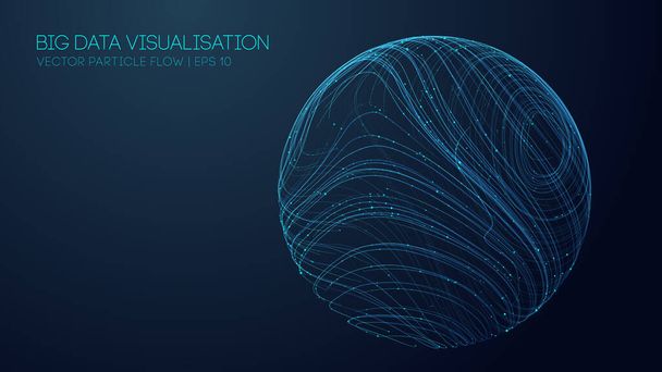 Music abstract background blue. Data technology abstract futuristic illustration. Big data visualization. EPS 10. - Vetor, Imagem