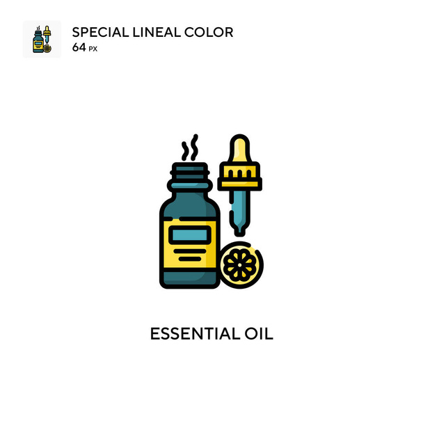 Huile essentielle Icône de couleur spéciale linéaire. Modèle de conception de symbole d'illustration pour l'élément d'interface utilisateur mobile Web. - Vecteur, image