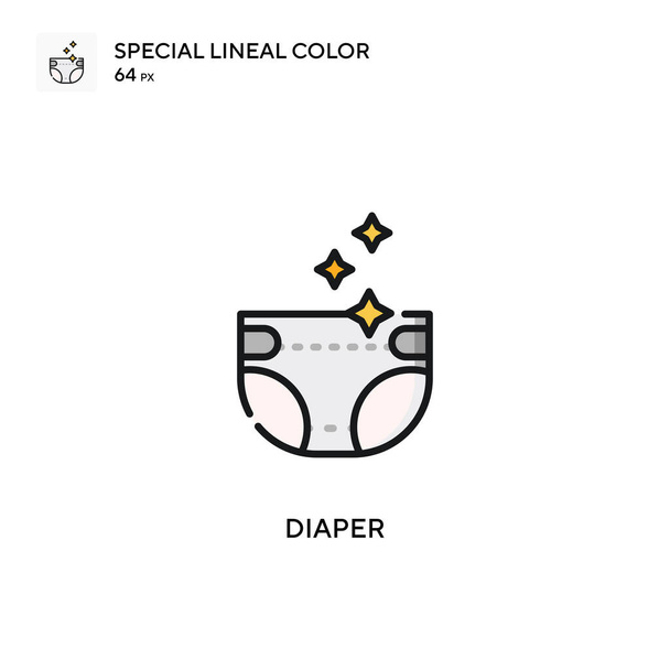Windel Spezielles lineares Farbsymbol. Illustration Symbol Design-Vorlage für Web-mobile UI-Element. - Vektor, Bild