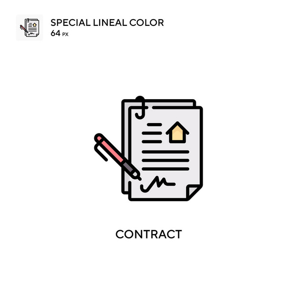 Kontrakt Spezielles lineares Farbsymbol. Illustration Symbol Design-Vorlage für Web-mobile UI-Element. - Vektor, Bild