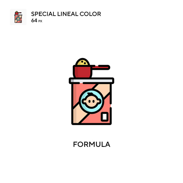Fórmula Ícone de cor linear especial. Modelo de design de símbolo de ilustração para elemento web mobile UI. - Vetor, Imagem