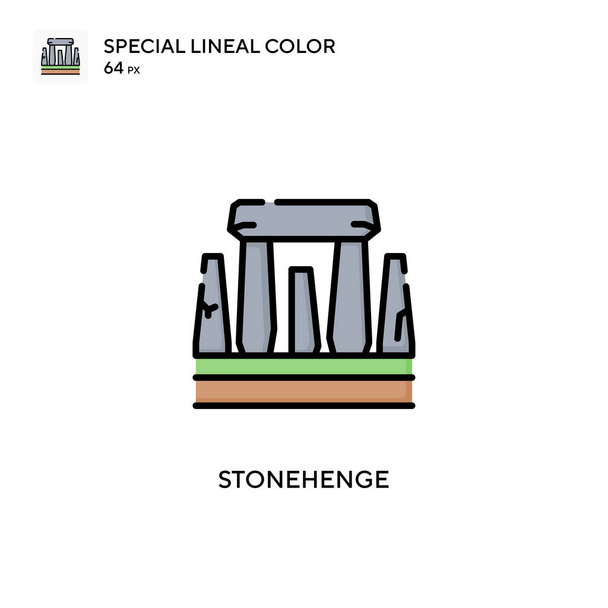 Icône Stonehenge Special lineal color. Modèle de conception de symbole d'illustration pour l'élément d'interface utilisateur mobile Web. - Vecteur, image