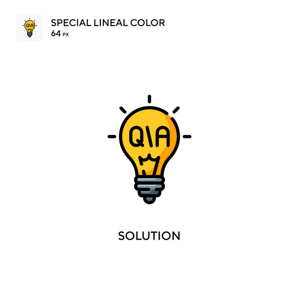 Megoldás Speciális lineáris szín ikon. Illusztráció szimbólum design sablon web mobil UI elem. - Vektor, kép