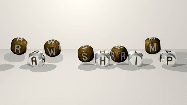 Танцующие кубические буквы, 3D-иллюстрация - Фото, изображение