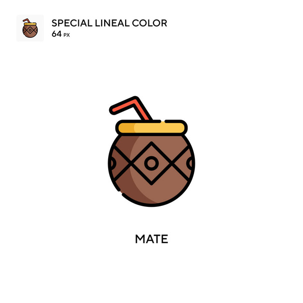 Mate Special color icon. Шаблон оформления символов иллюстрации для веб-мобильного пользовательского элемента. - Вектор,изображение