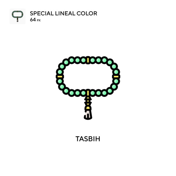 Tasbih Special lineal color icon. Illustration symbol design template for web mobile UI element. - Vector, Image