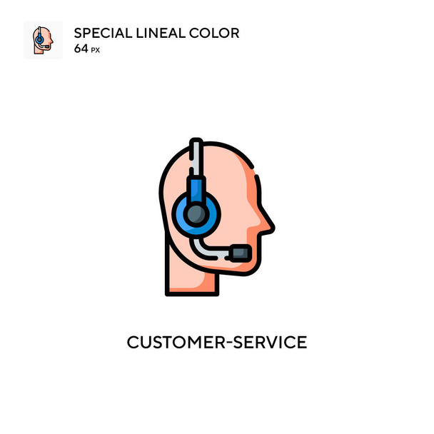 Customer-service Special lineal color icon. Illustration symbol design template for web mobile UI element. - Vector, Image