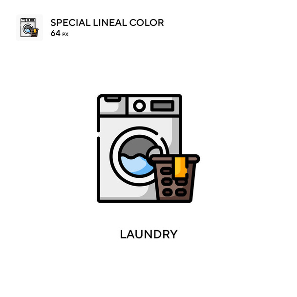 Wäscheservice Spezielle lineare Farbsymbole. Illustration Symbol Design-Vorlage für Web-mobile UI-Element. - Vektor, Bild