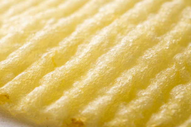 Potato chip pattern texture background closeup - Photo, Image