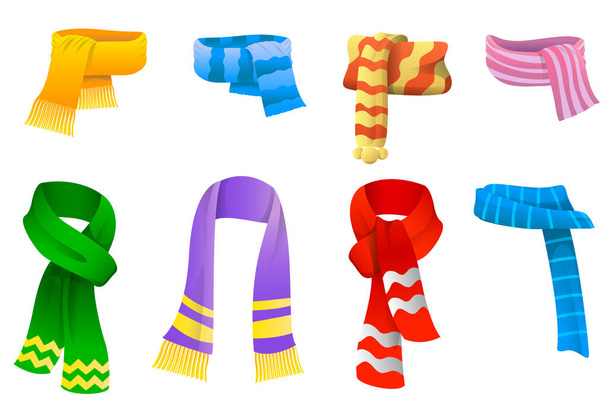 Collection of scarves for boys and girls  - Vector, Image