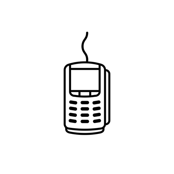 Mobile app icona di pagamento contactless smartphone NFC tramite banner terminale POS. Acquisizione icona di pagamento bancario. Vettore su sfondo bianco isolato. EPS 10. - Vettoriali, immagini
