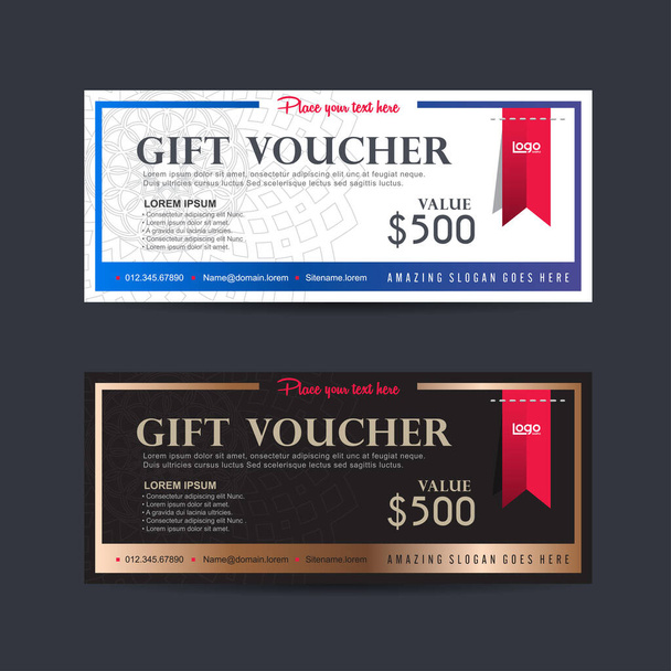 gift voucher discount banner template - Vector, Image