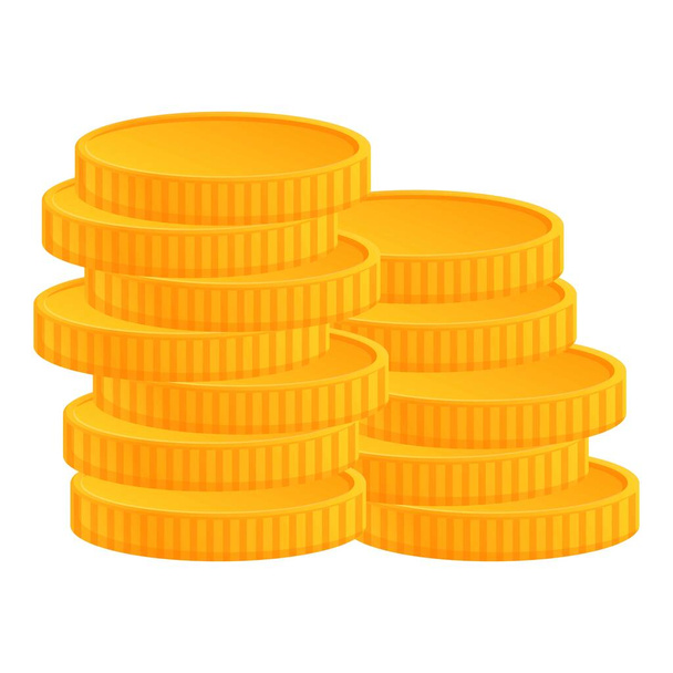Irish gold coins icon, cartoon style - Vektor, obrázek