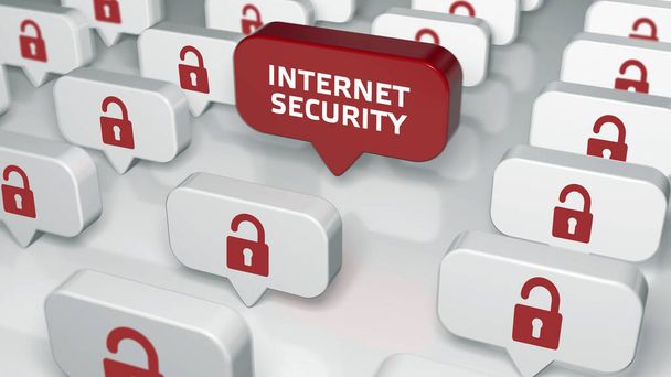 Кібербезпека Концепція захисту даних бізнес-захисту конфіденційності. Безпека Інтернету - Фото, зображення