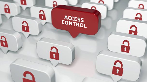 Datenschutzkonzept für Unternehmen im Bereich Cyber-Sicherheit. Zutrittskontrolle - Foto, Bild