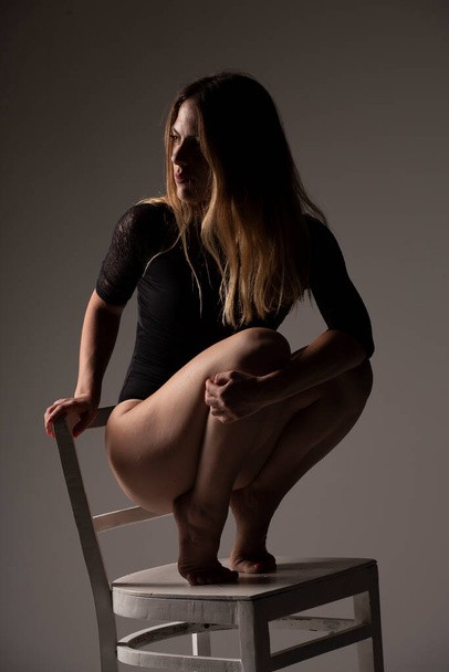 Sensual girl, studio shot  - Fotoğraf, Görsel