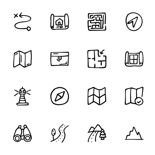 handgezeichnete Icons - Doodles, Vektor - Vektor, Bild