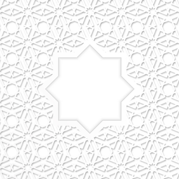 Рамадан фон иллюстрация, Рамадан Карим пустое место для текста белый арабский узор  - Фото, изображение