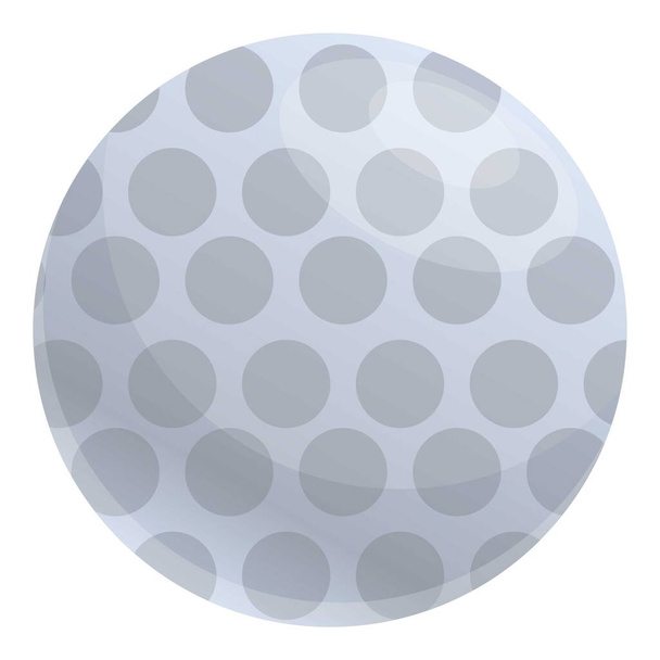 Dotted golf ball icon, cartoon style - Vector, afbeelding