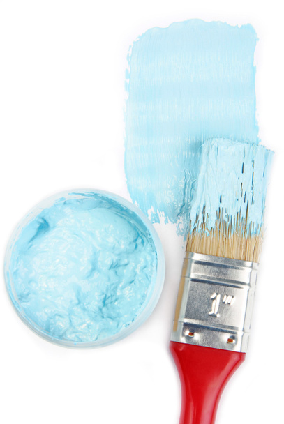 Paint brush and paint color choice for interior - Zdjęcie, obraz