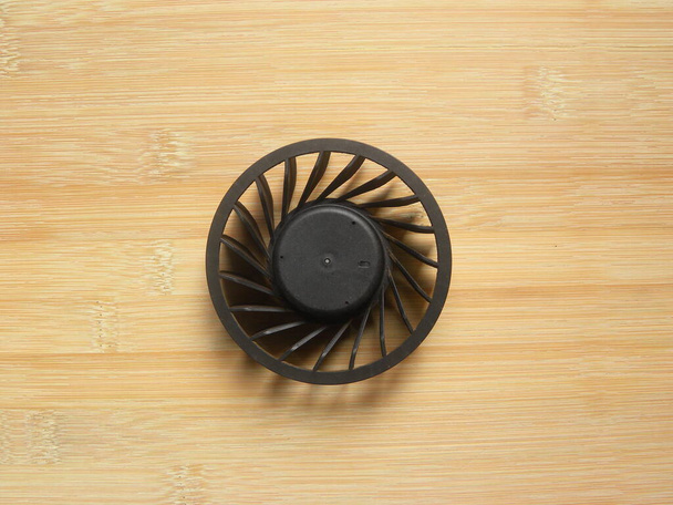 Black color round CPU cooling computer fan - Photo, Image