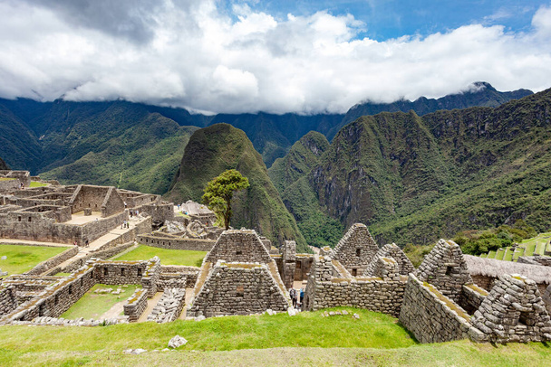 Άποψη των κτιρίων του Machu Picchu, Περού. Κοντινό πλάνο - Φωτογραφία, εικόνα
