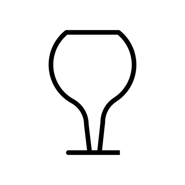 icono de línea de símbolo de cerveza de vidrio, Vector Ilustración - Vector, Imagen