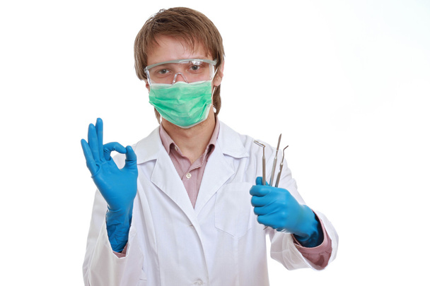 Young doctor wearing mask - Foto, Imagem