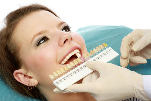 Female patient having teeth treatment - Фото, изображение