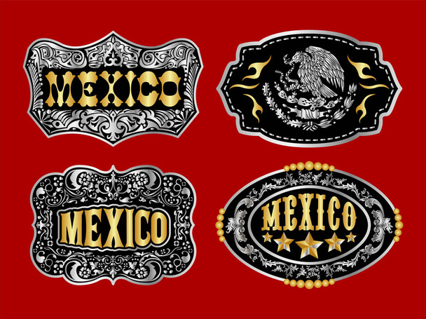 Meksiko Label Emblem vektori master kokoelma suunnittelu. - Vektori, kuva