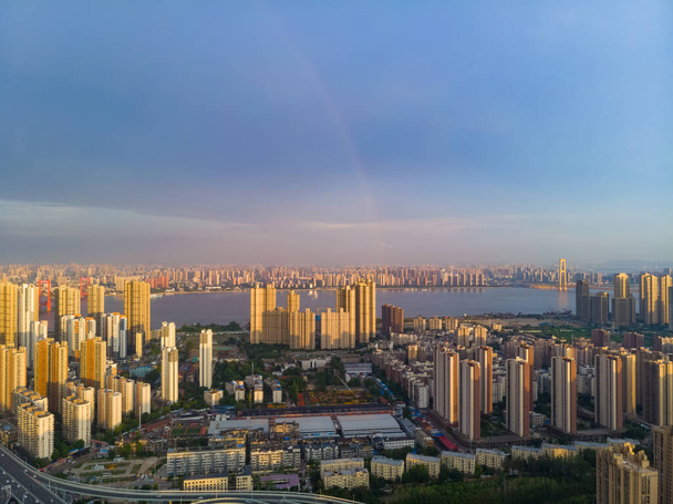 Hubei Wuhan summer city skyline scenery - Photo, Image