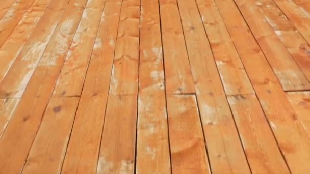 Passage op een houten dek van planken - Video